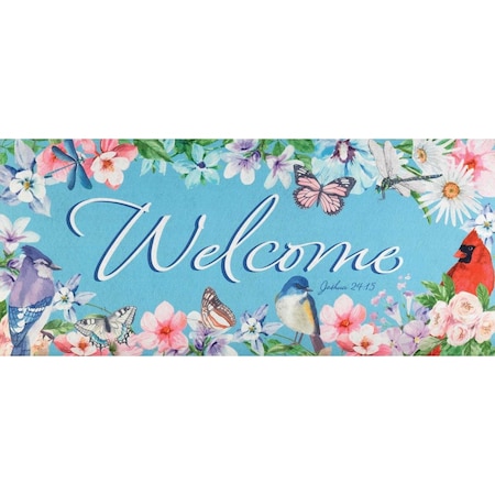 Dicksons Doormat Insert Birds Welcome Josh.24:15 DMI-1081